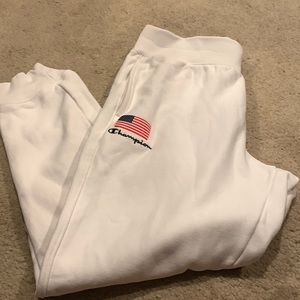 White jogging pants - thick